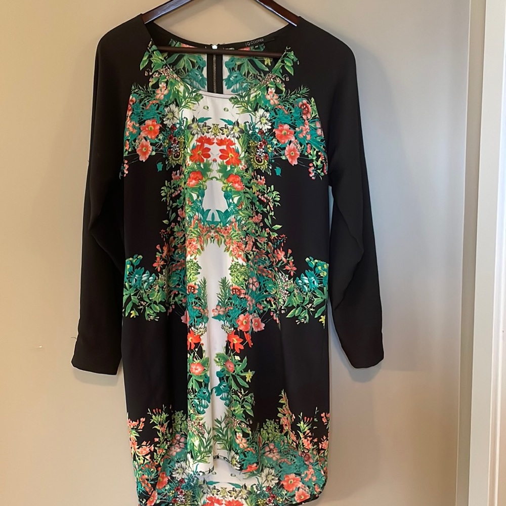 Long sleeved high low dress